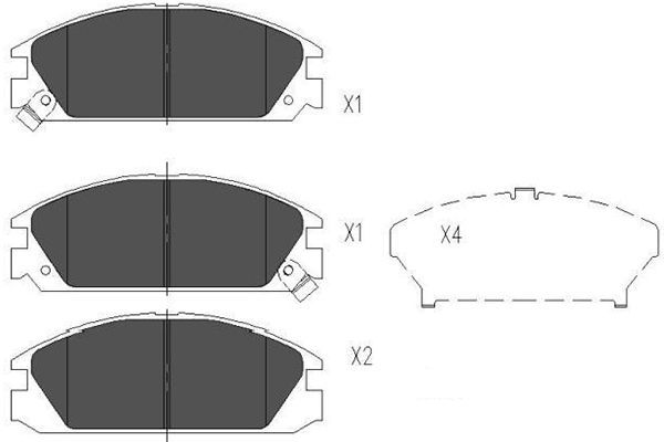 KAVO PARTS stabdžių trinkelių rinkinys, diskinis stabdys KBP-2020